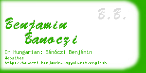 benjamin banoczi business card